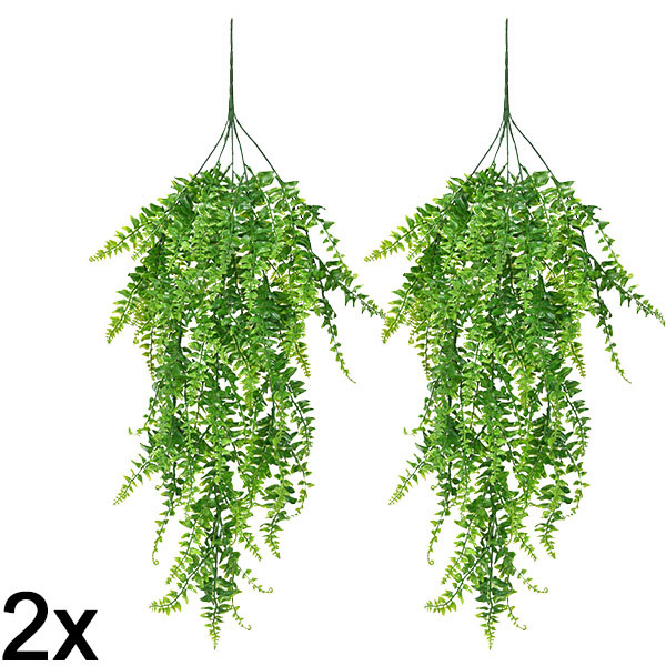 2x Umelá visiaca papraď (80 cm) | FERNY
